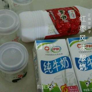 红枣风味酸奶的做法步骤：1