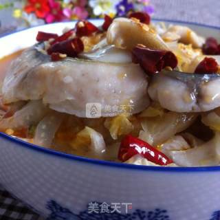 自制东北酸菜鱼的做法步骤：9