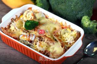 德普烤箱食谱——海鲜焗饭的做法步骤：10