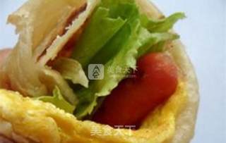 浓缩车打芝士酱鸡蛋卷饼的做法步骤：1