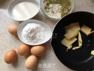 抹茶烫面戚风的做法步骤：1