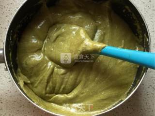 抹茶烫面戚风的做法步骤：14