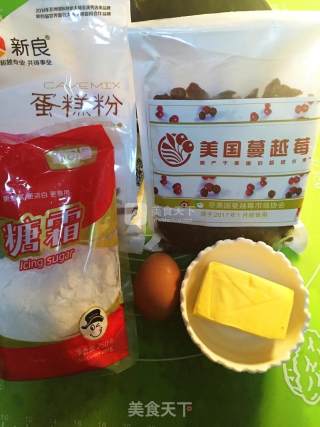 蔓越莓饼干的做法步骤：1