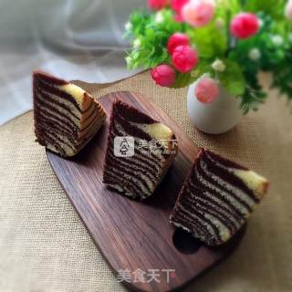 斑马纹戚风蛋糕的做法步骤：20