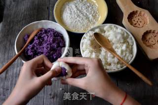 蜜汁山药紫薯糕的做法步骤：7
