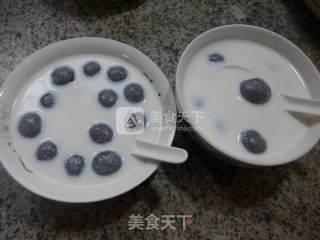 牛奶黑芝麻糊糯米圆的做法步骤：8