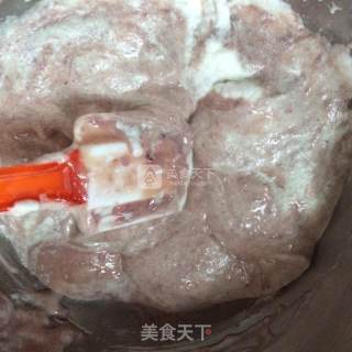 紫薯戚风蛋糕（六寸心形）的做法步骤：6
