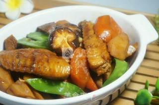 牛蒡莲藕烧鸡翅的做法步骤：10