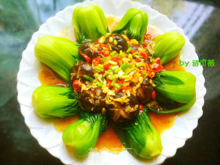香菇油菜的做法步骤：12