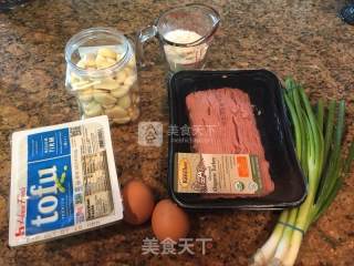 豆腐肉饼的做法步骤：1