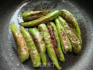 青椒酿肉的做法步骤：9