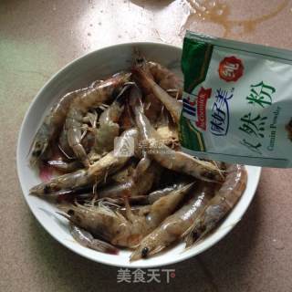 孜然烤串虾的做法步骤：2