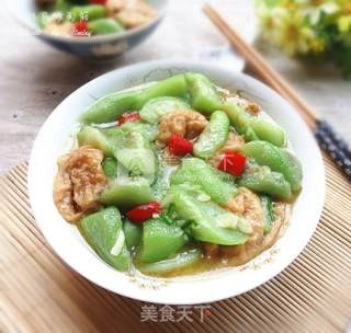 丝瓜炒面筋的做法步骤：9