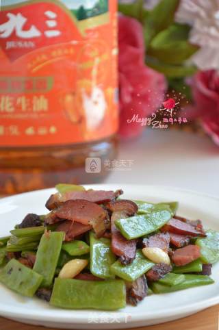 腊肉炒豆角的做法步骤：10