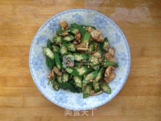 白小厨—【秋葵炒鸡肉】的做法步骤：7