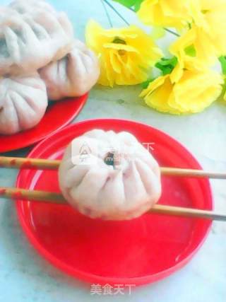 紫薯韭菜肉馅包子的做法步骤：11
