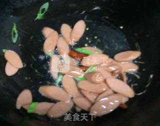 火腿炒杏鲍菇的做法步骤：4