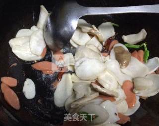 火腿炒杏鲍菇的做法步骤：5