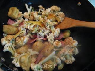 砂锅豆泡菜花的做法步骤：8