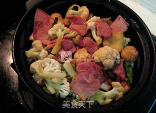 砂锅豆泡菜花的做法步骤：10
