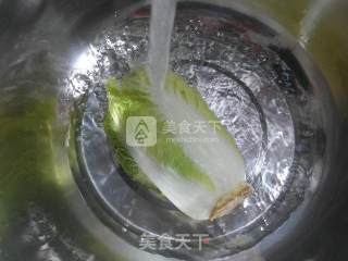 鸭肝炒娃娃菜的做法步骤：2