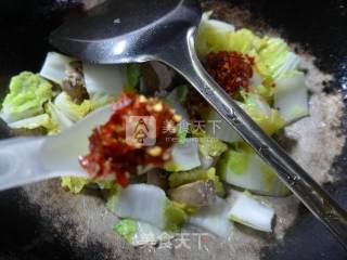鸭肝炒娃娃菜的做法步骤：9