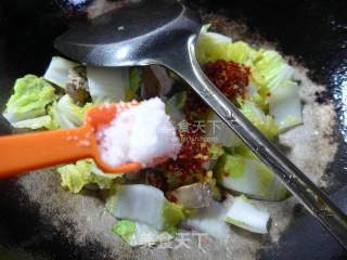 鸭肝炒娃娃菜的做法步骤：10