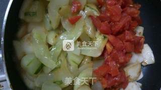西红柿黄瓜炒年糕的做法步骤：15