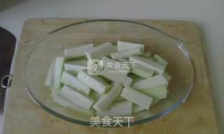 剁椒牛蛙蒸丝瓜的做法步骤：4