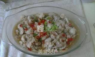 剁椒牛蛙蒸丝瓜的做法步骤：7