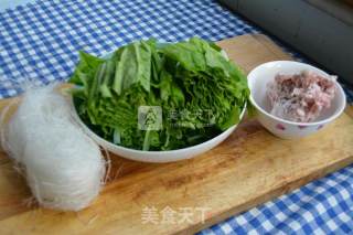小白菜汆丸子的做法步骤：1