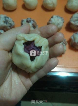 紫薯蔓越梅冰皮月饼的做法步骤：6