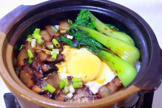 腊肉煲仔饭的做法步骤：6