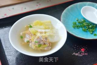 清蒸猪肉银鱼白菜的做法步骤：12