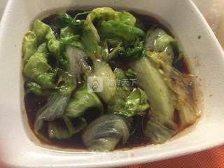 白灼圆生菜的做法步骤：5