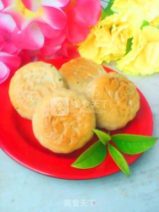 花生芝麻馅月饼的做法步骤：16