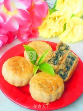 花生芝麻馅月饼的做法步骤：18