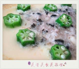 海苔肉饼蒸蛋会秋葵【子璇美厨】的做法步骤：4