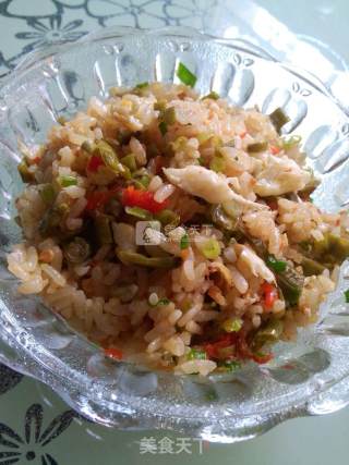 酸豆角蛋炒饭的做法步骤：7