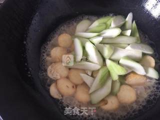 日本豆腐炒丝瓜的做法步骤：7