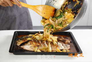 《家庭烤箱版》麻辣酸豆角烤鱼的做法步骤：9