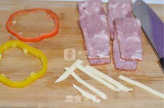 彩椒芝士蛋的做法步骤：1