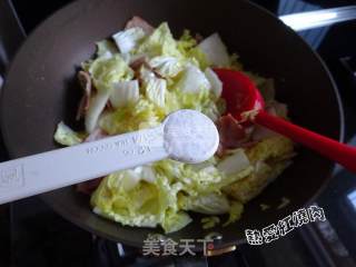 培根炒娃娃菜的做法步骤：7