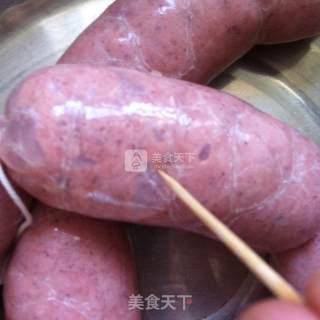 自制蒜香烤肠的做法步骤：8