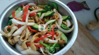 炒三鲜素面筋的做法步骤：14