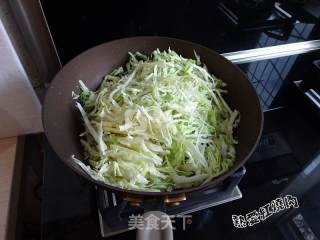 圆白菜炒粉丝的做法步骤：7