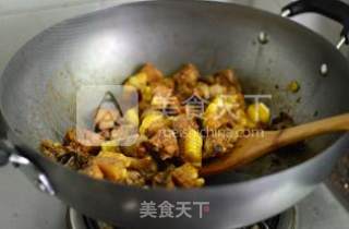 玉米三杯鸡的做法步骤：10