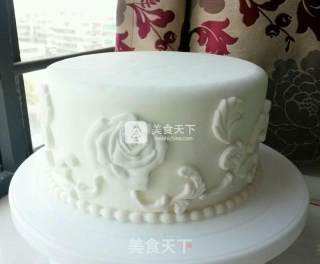 婚礼蛋糕--欧式婚纱的做法步骤：7