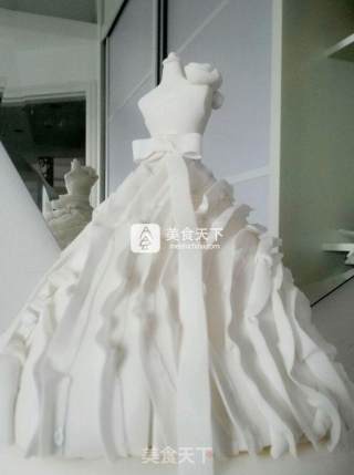 婚礼蛋糕--欧式婚纱的做法步骤：14