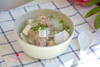 白萝卜杏鲍菇腔骨汤的做法步骤：10